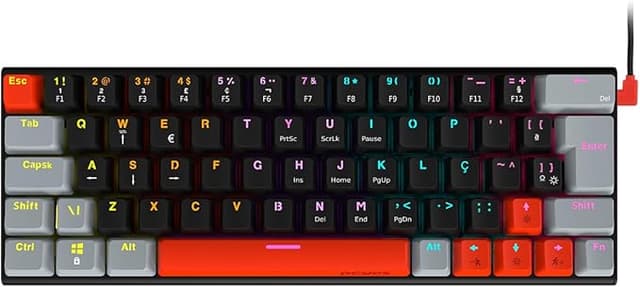 TECLADO GAMER MECANICO PCYES KUROMORI 60%